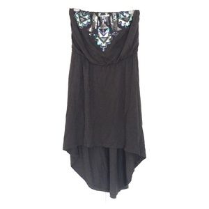 Express Strapless Aztec Sequined Dress